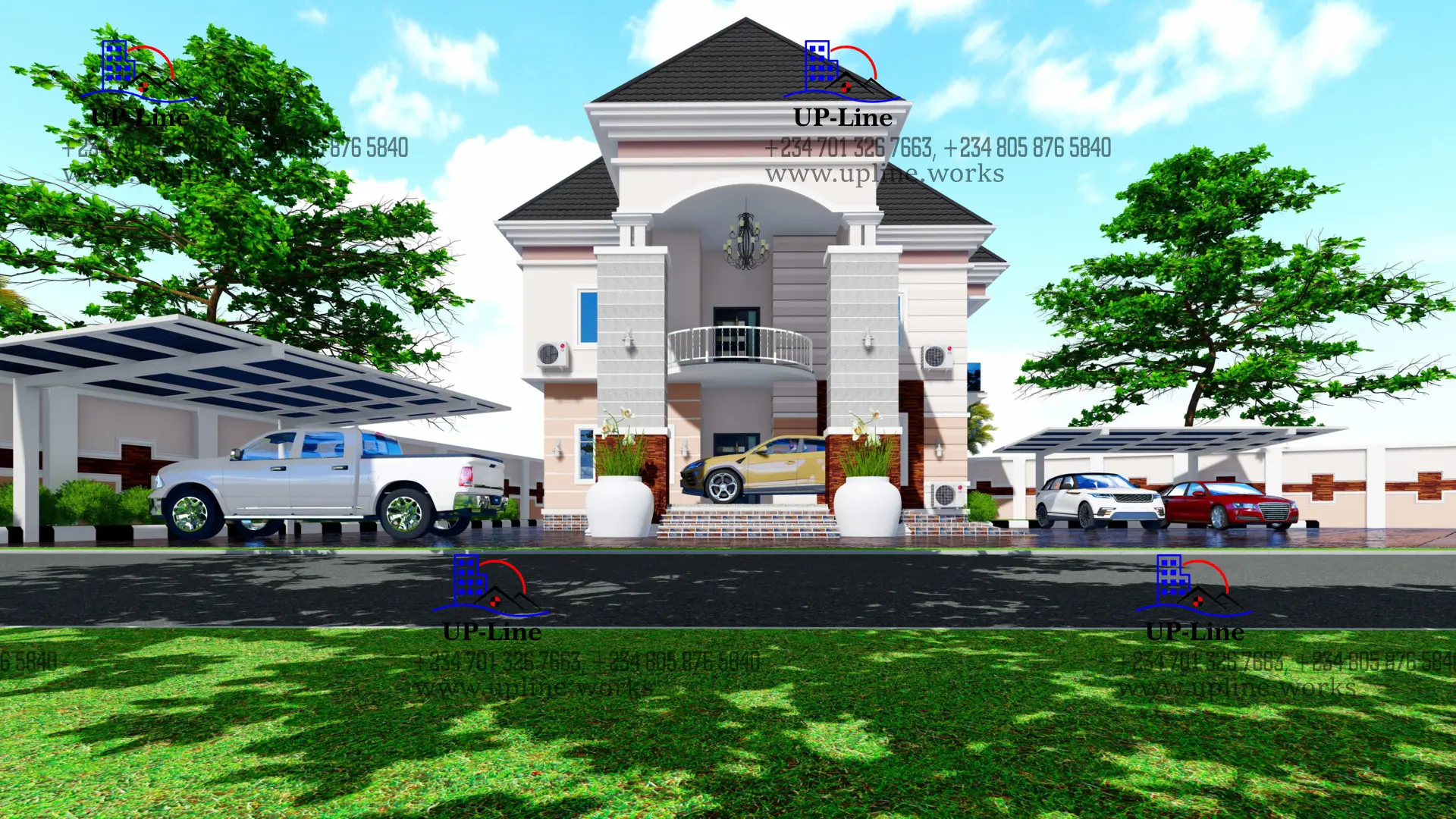 (UPLINE 627) Modern-Latest 4 Bedroom Duplex Designs-Plans (3) Civil Engineering company